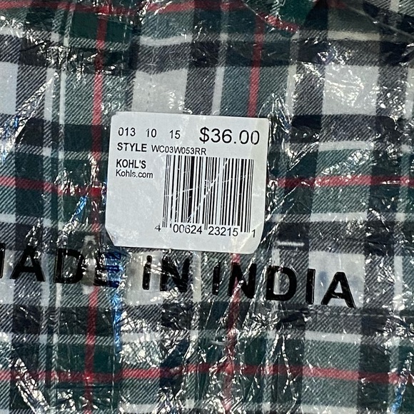 Croft and Barrow Multicolored Flannel Women’s Medium - Picture 3 of 3